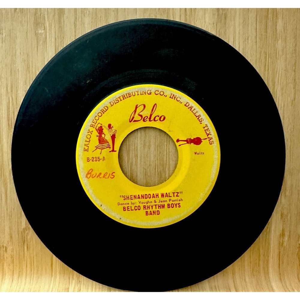 SHENANDOAH WALTZ / DREAM STREET Belco Rhythm Boys Band 45 RPM 7" Record Jukebox